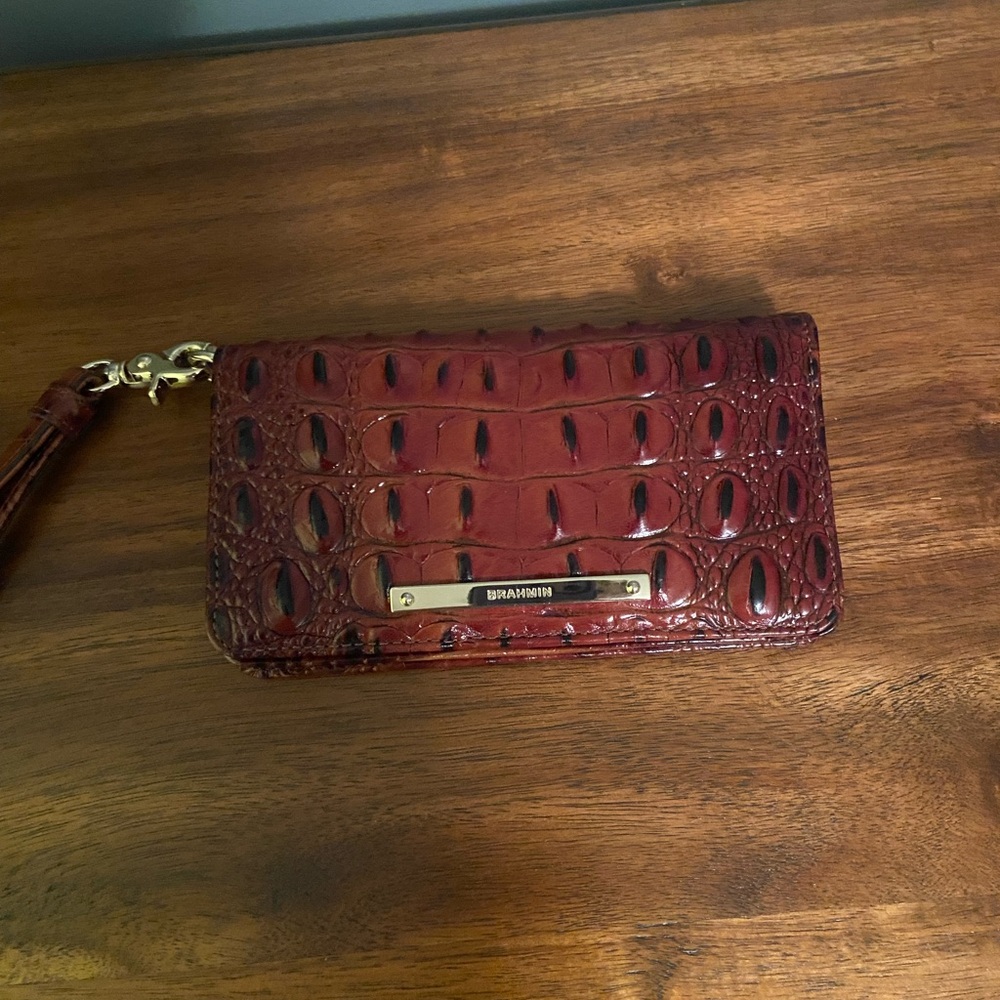 Brahmin Wristlet in Pecan Melbourne